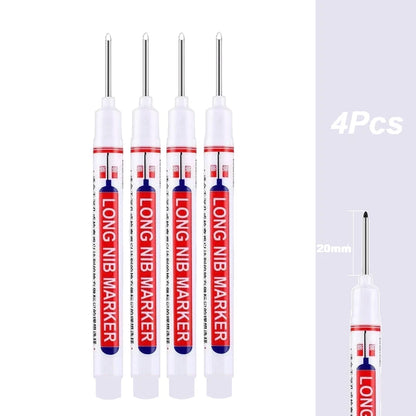 iLMH 1-40PCS Deep Hole Long Nib Head Markers For Metal Perforating Pen Waterproof Bathroom Woodworking Decoration Multi-Purpose