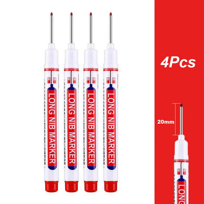 iLMH 1-40PCS Deep Hole Long Nib Head Markers For Metal Perforating Pen Waterproof Bathroom Woodworking Decoration Multi-Purpose