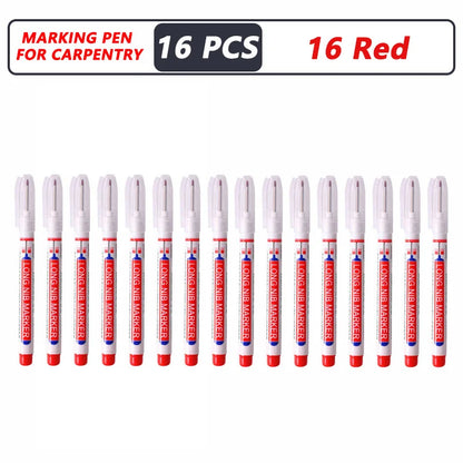 iLMH 1-40PCS Deep Hole Long Nib Head Markers For Metal Perforating Pen Waterproof Bathroom Woodworking Decoration Multi-Purpose