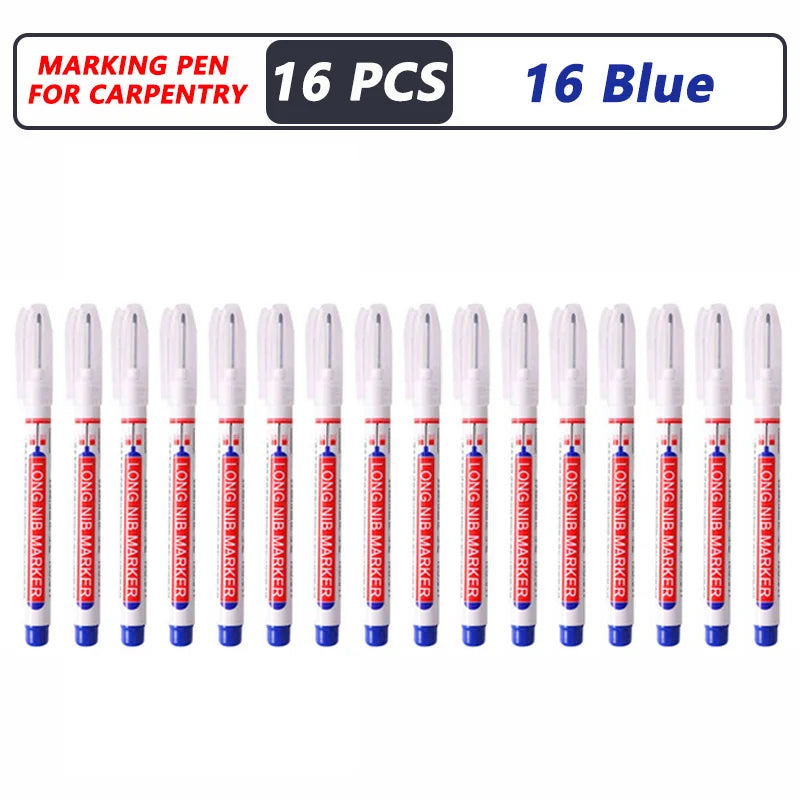 iLMH 1-40PCS Deep Hole Long Nib Head Markers For Metal Perforating Pen Waterproof Bathroom Woodworking Decoration Multi-Purpose