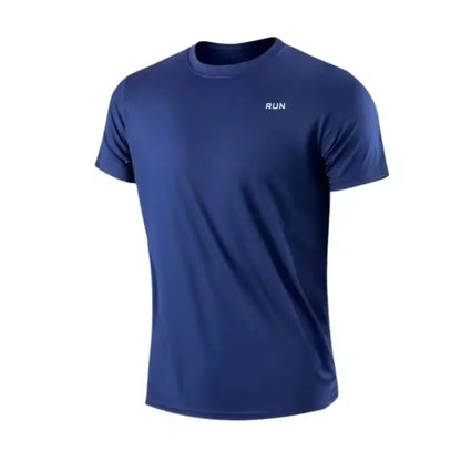 New summer men's quick-drying running and fitness sports shirt - Men's short-sleeved fitness top - Gym T-shirt