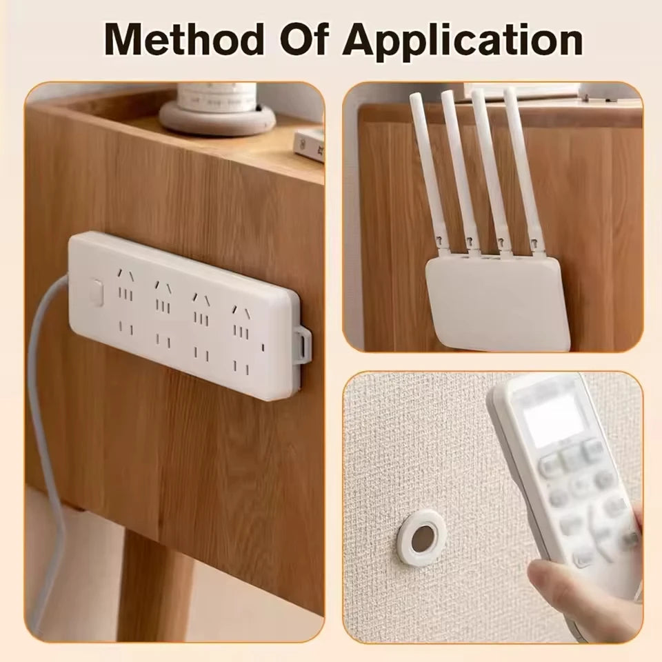 3-24pcs Magnetic Remote Control Holder Air Conditioning Remote Control Wall Storage Magnetic Hook Non Perforated Magnetic Buckle