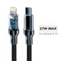 OOZCC LCD Watt Display Cable, Max 120W Super Fast Charging USB Type C Cable Data Transfer, USB A to Lightning for IPhone14 Pro