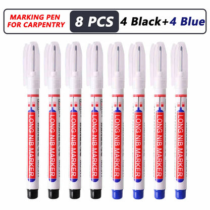 iLMH 1-40PCS Deep Hole Long Nib Head Markers For Metal Perforating Pen Waterproof Bathroom Woodworking Decoration Multi-Purpose