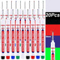 iLMH 1-40PCS Deep Hole Long Nib Head Markers For Metal Perforating Pen Waterproof Bathroom Woodworking Decoration Multi-Purpose