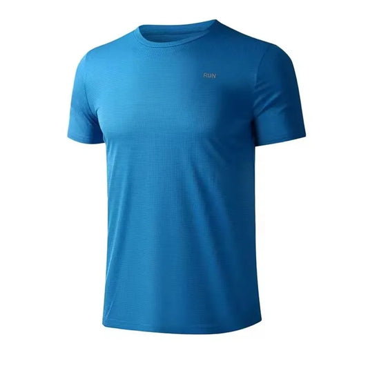 New summer men's quick-drying running and fitness sports shirt - Men's short-sleeved fitness top - Gym T-shirt