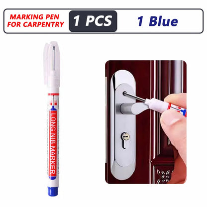 iLMH 1-40PCS Deep Hole Long Nib Head Markers For Metal Perforating Pen Waterproof Bathroom Woodworking Decoration Multi-Purpose