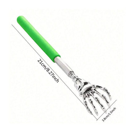Stainless Steel Adjustable Massage and Tickle Relief Back Portable Rubber Handle Extendable Telescoping Itch Stick Health Care