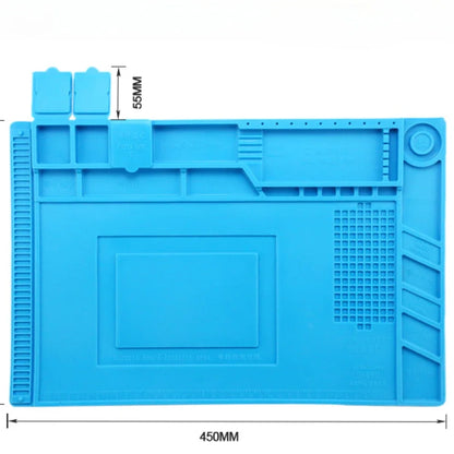 Magnetic Mat Silicone Work Mat Soldering Station Mat Heat Resistant 932°F Anti-Static for Electronic Phone Laptop Watch Repair