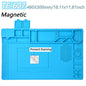 Magnetic Mat Silicone Work Mat Soldering Station Mat Heat Resistant 932°F Anti-Static for Electronic Phone Laptop Watch Repair