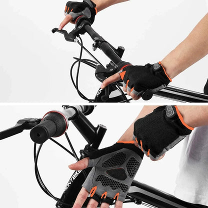 1 Pair Anti-Slip Cycling Gloves Breathable Half Fingerless Gloves Mtb Gloves Sunscreen Elastic Outdoor Sport Bicycle Gloves