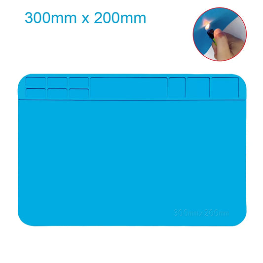 Magnetic Mat Silicone Work Mat Soldering Station Mat Heat Resistant 932°F Anti-Static for Electronic Phone Laptop Watch Repair