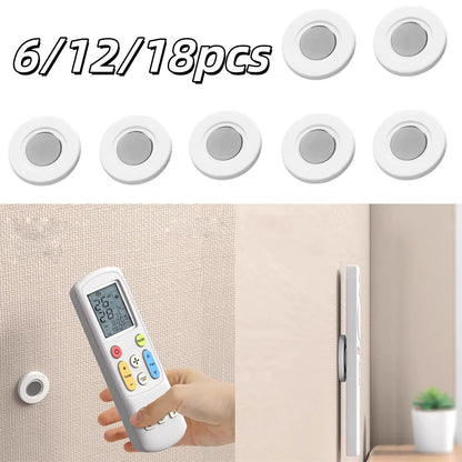 3-24pcs Magnetic Remote Control Holder Air Conditioning Remote Control Wall Storage Magnetic Hook Non Perforated Magnetic Buckle