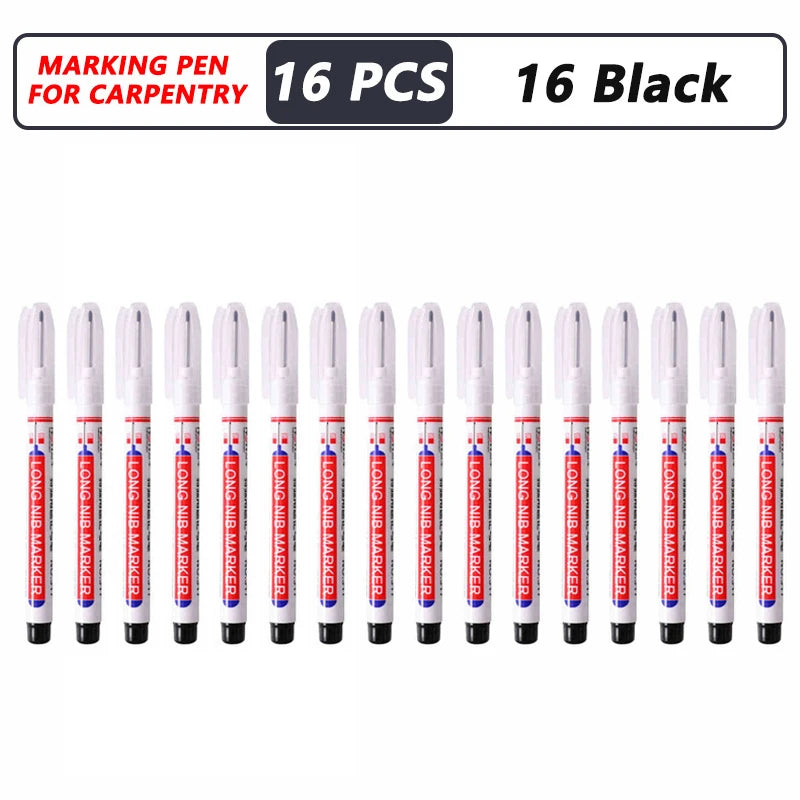 iLMH 1-40PCS Deep Hole Long Nib Head Markers For Metal Perforating Pen Waterproof Bathroom Woodworking Decoration Multi-Purpose